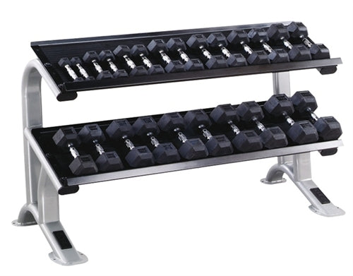 York ETS 2-Tier Dumbell Flat Tray Rack