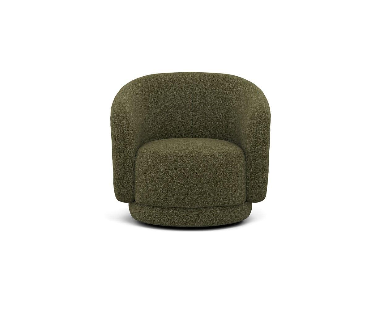 Ellie Swivel Chair Olive Boucle - Scandinavian Designs (49139235815718)