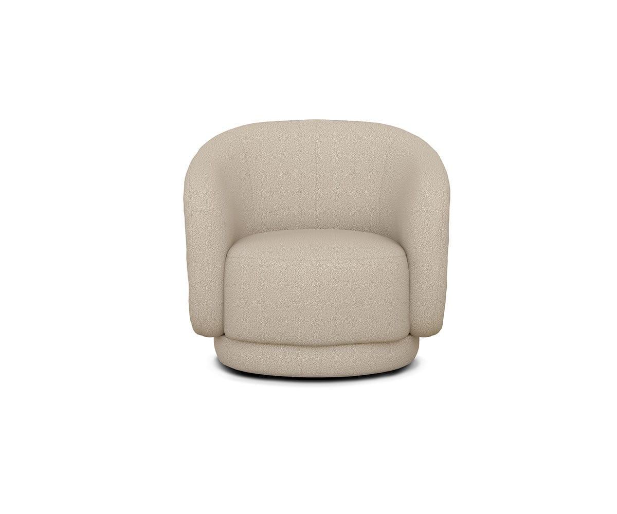 Ellie Swivel Chair Beige Boucle - Scandinavian Designs (49139235782950)