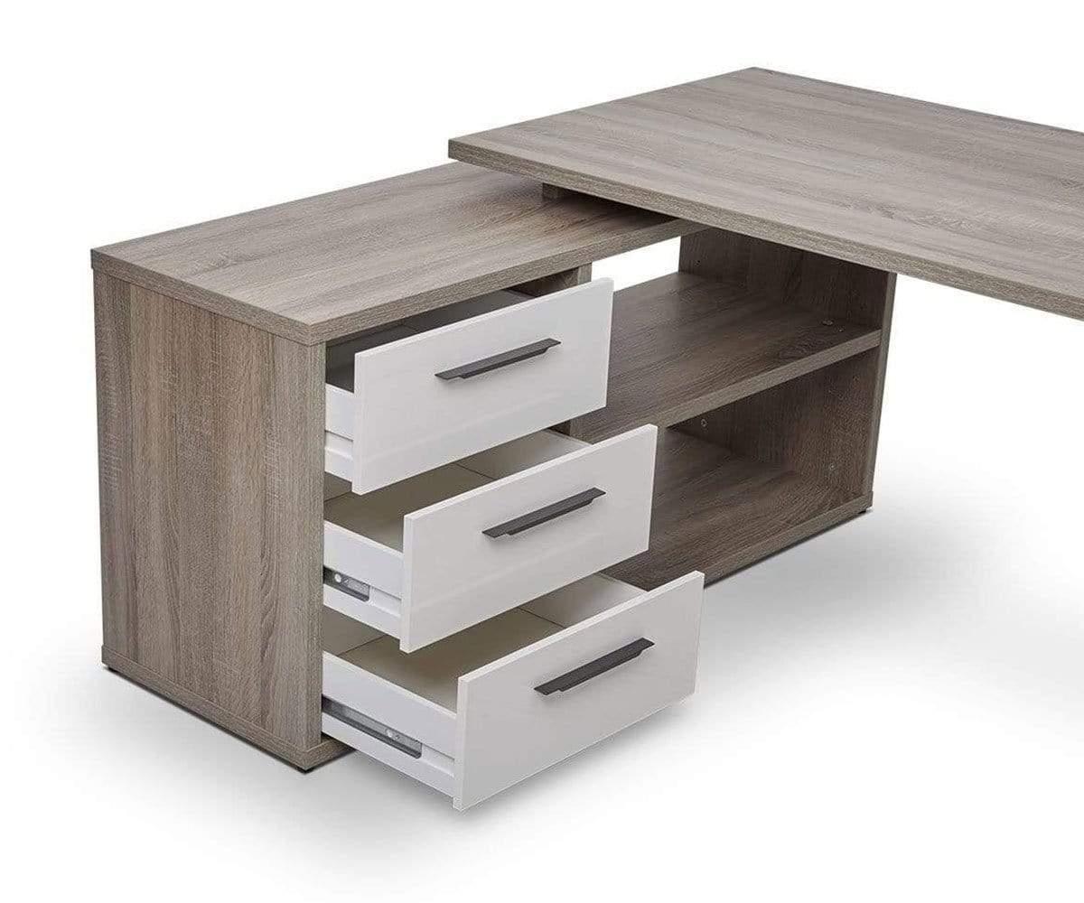 Gammel Desk with Reversible Storage Return (49139670745382)