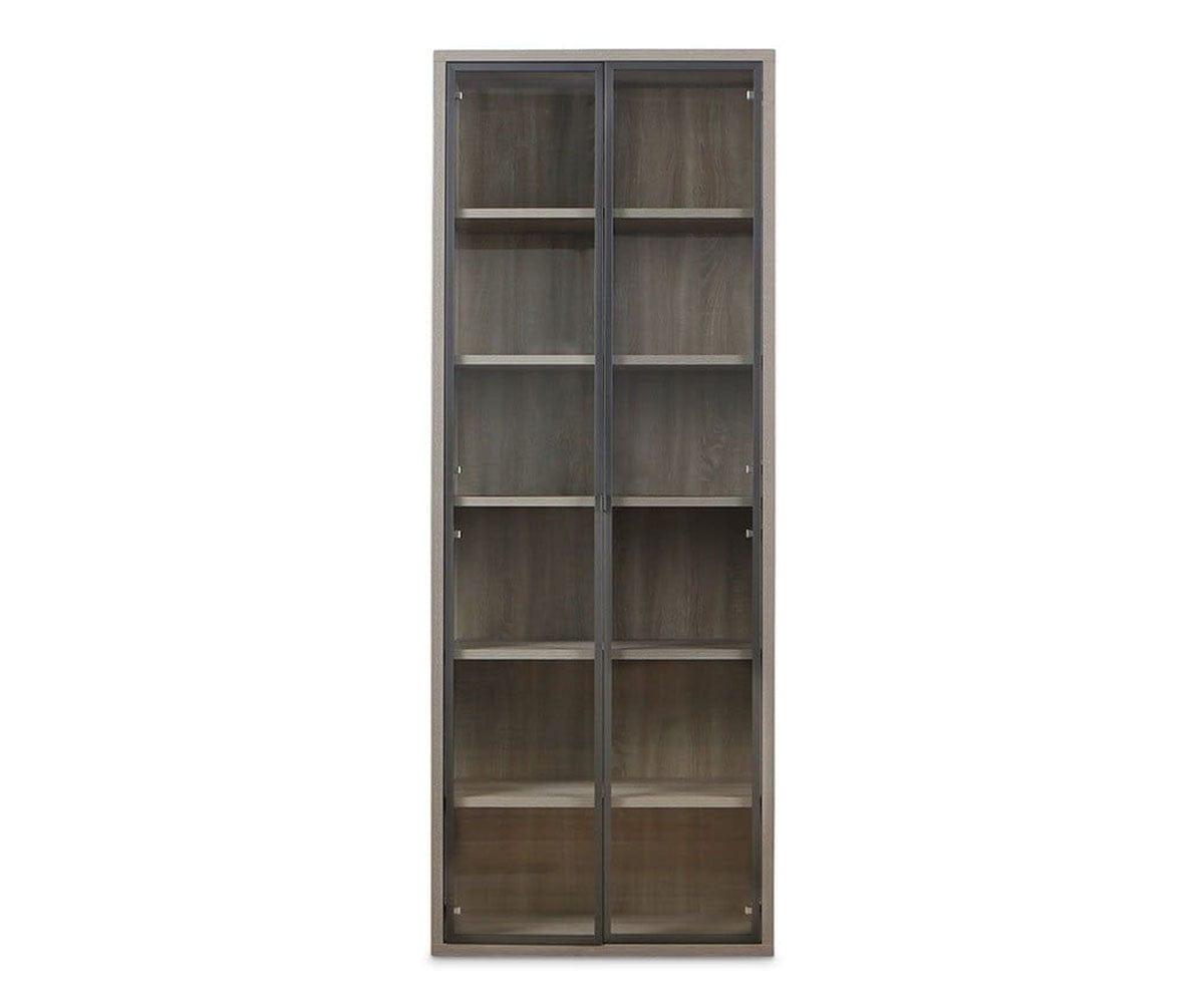 Gammel High Bookcase with Glass Doors TRUFFLE OAK - Scandinavian Designs (49139408797990)