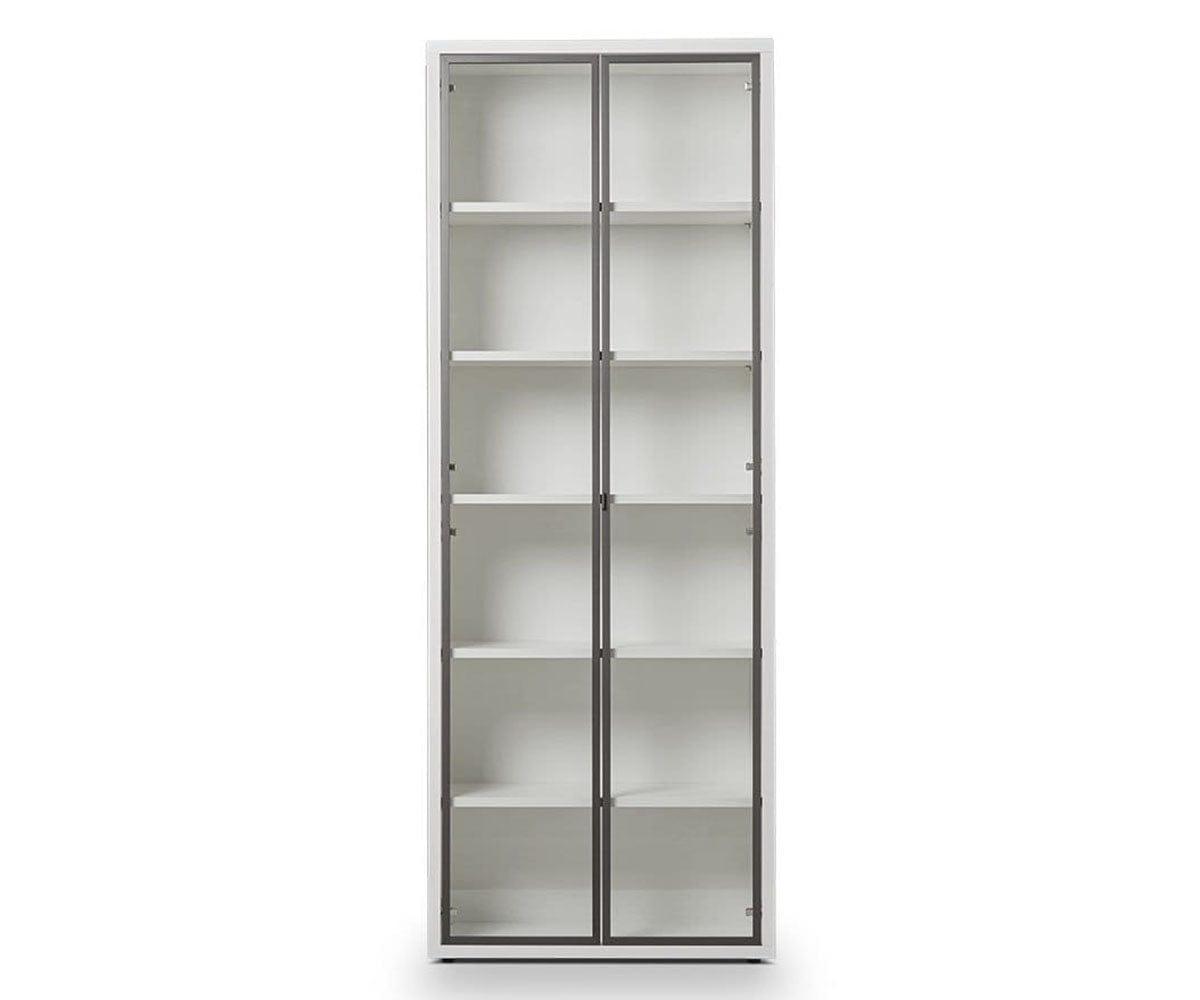 Gammel High Bookcase with Glass Doors - White WHITE - Scandinavian Designs (49139404439846)