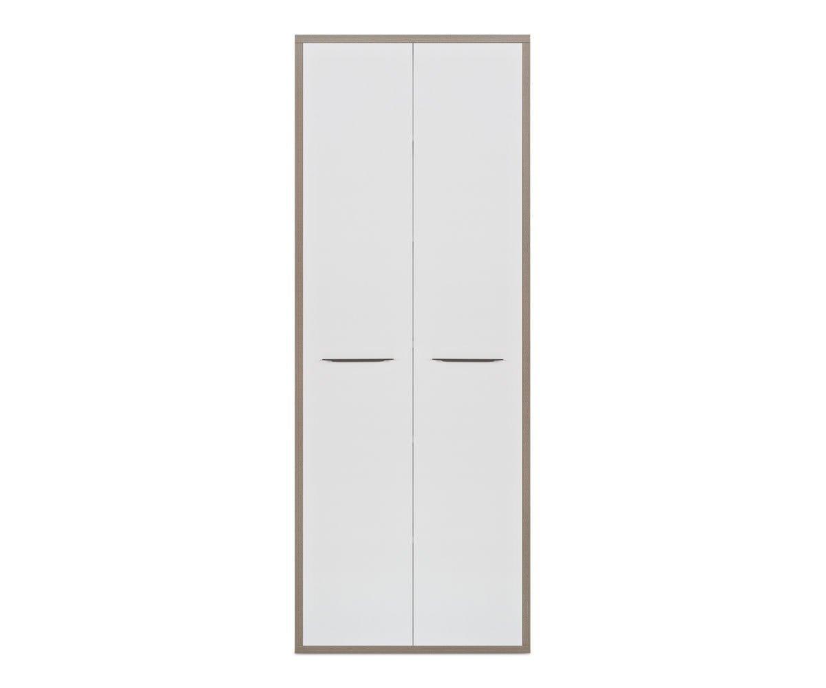 Gammel High Bookcase with Doors TRUFFLE OAK/WHITE - Scandinavian Designs (49139403587878)