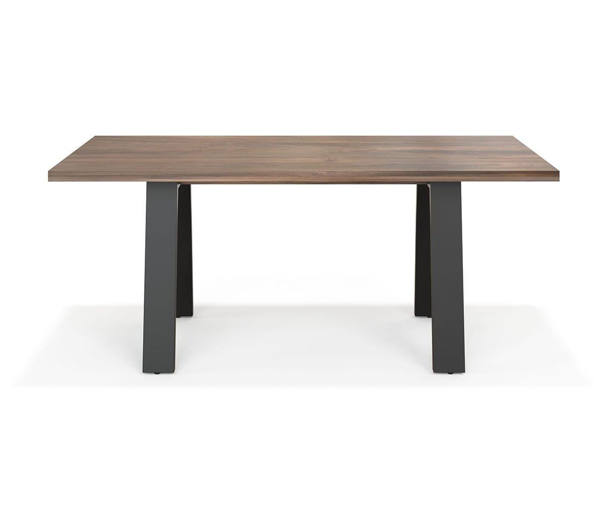 Arren 71" Dining Table Walnut Melamine/Black - Scandinavian Designs (49139684180262)