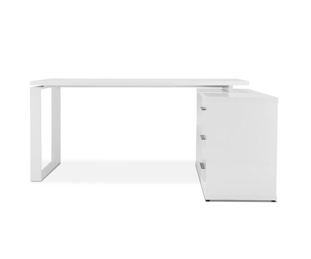 Gammel Desk With Reversible Return - White (49139676512550)