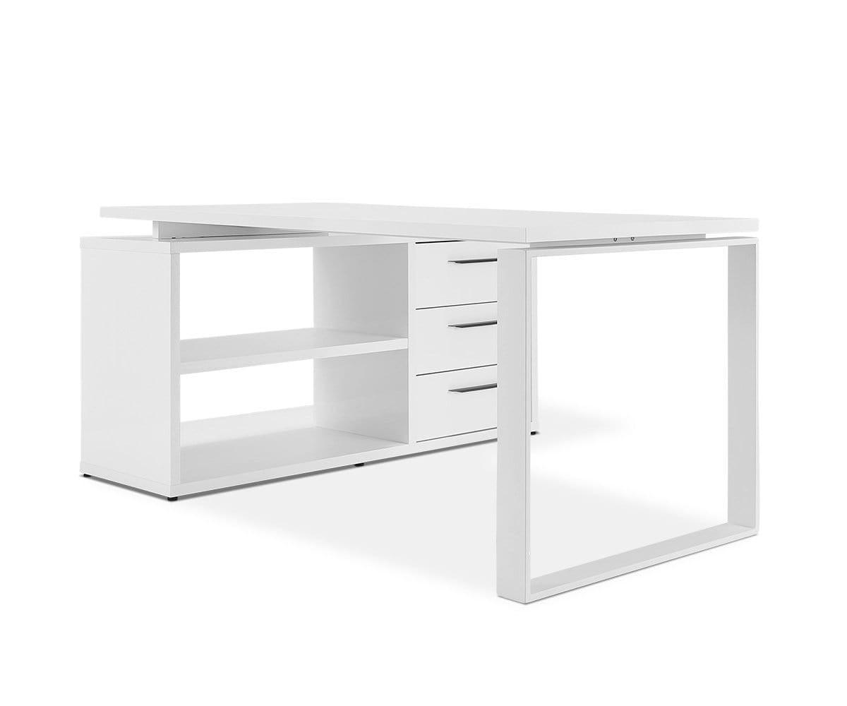 Gammel Desk With Reversible Return - White (49139676578086)