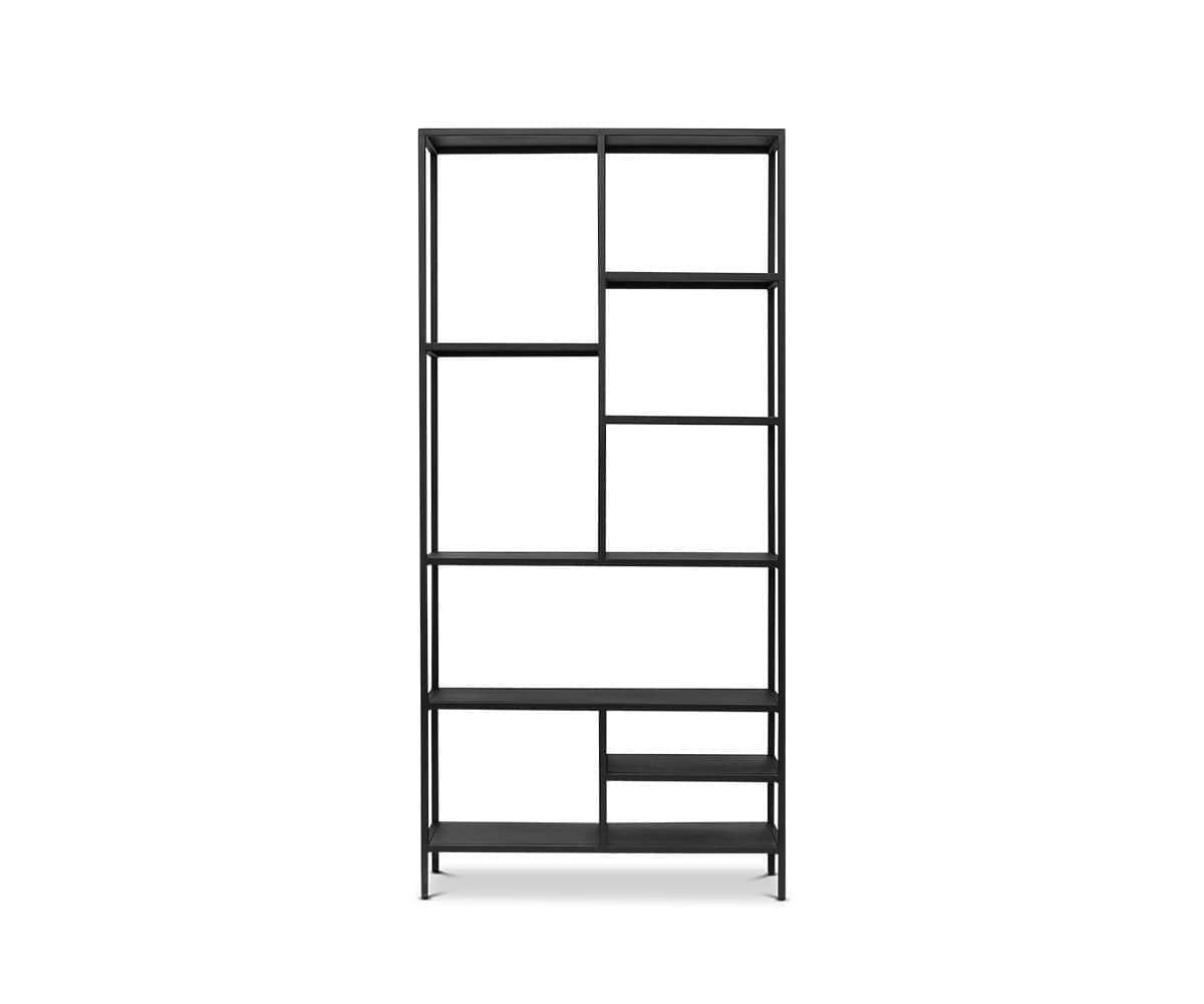 Heroy 36" Bookcase Black - Scandinavian Designs (49139409813798)