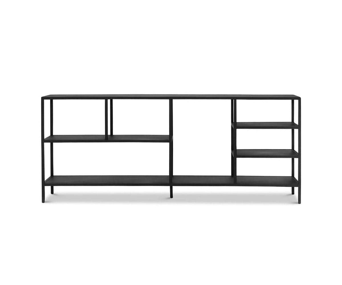 Heroy 72" Bookcase/Media Stand Black - Scandinavian Designs (49139411419430)