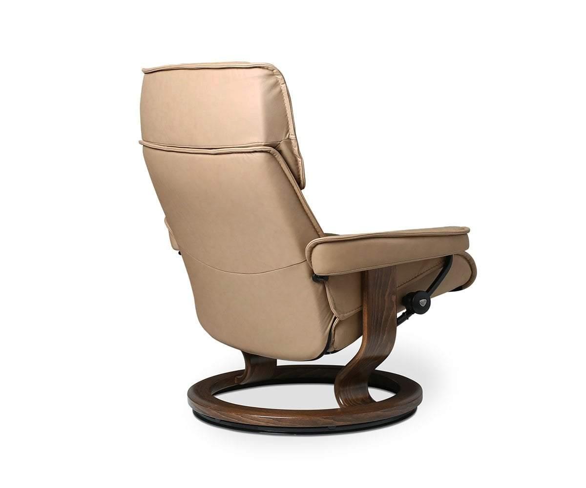 Stressless® Admiral Recliner & Ottoman - Sand (49139214942502)