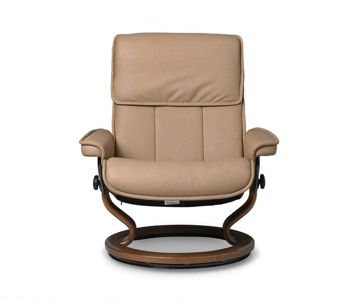 Stressless® Admiral Recliner & Ottoman - Sand (49139214844198)