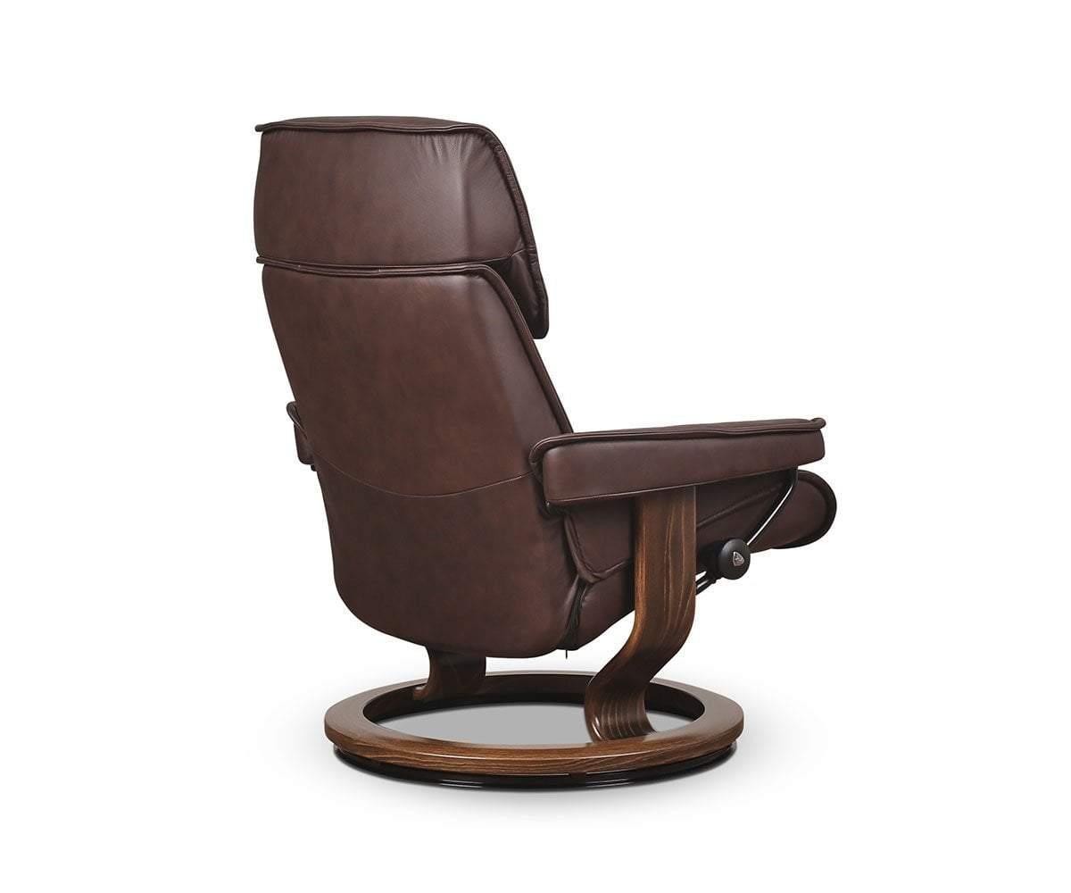 Stressless® Admiral Recliner & Ottoman - Chocolate (49139213664550)