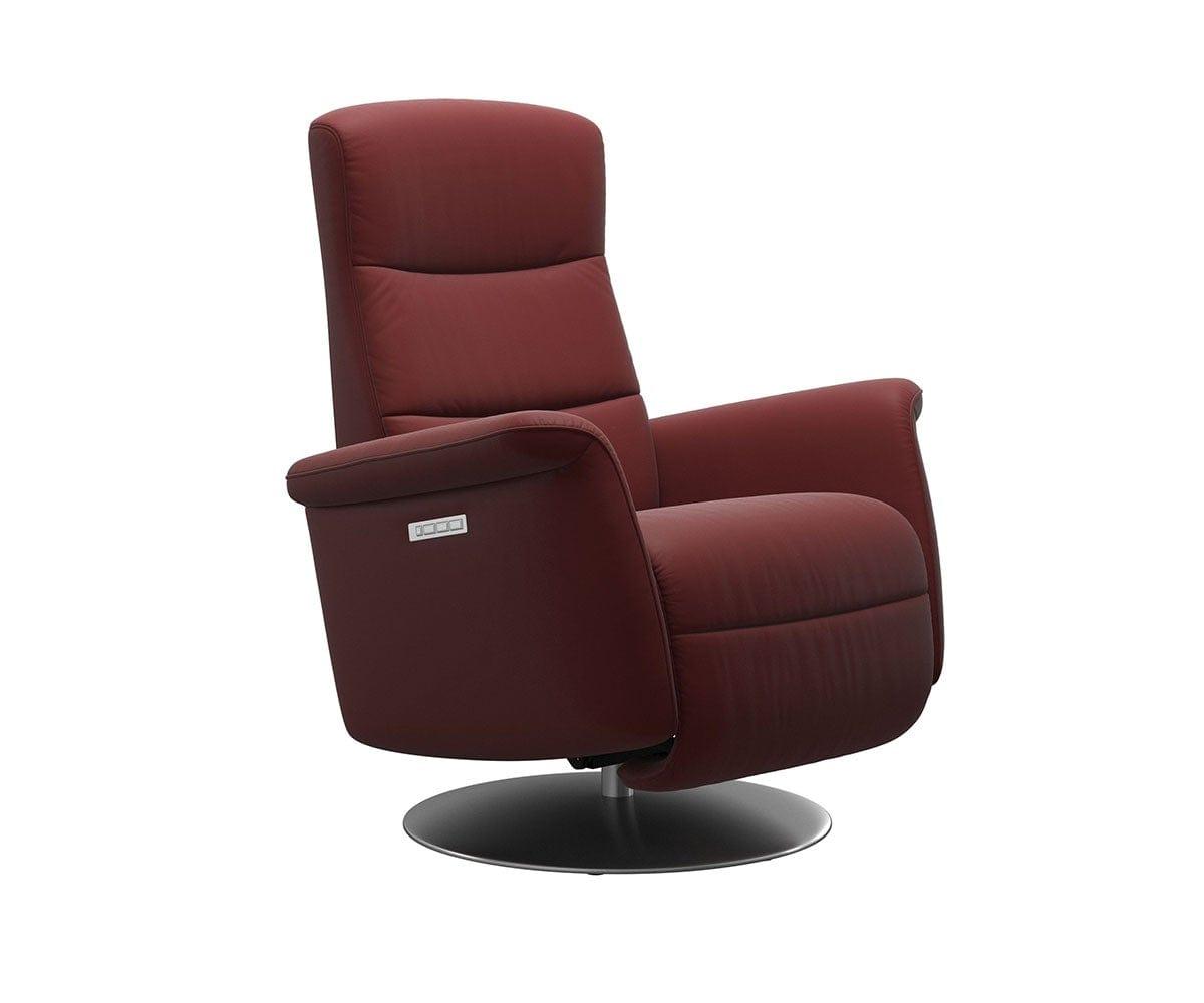 Stressless® Mike Power Recliner Paloma Cherry / Small - Scandinavian Designs (49139201704230)