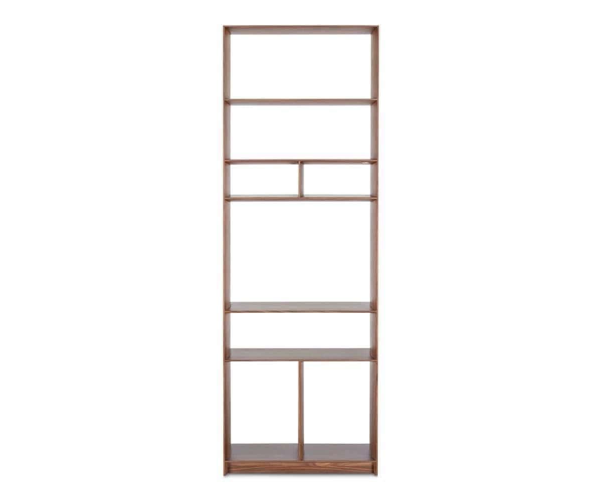 Haldi Narrow Bookcase Walnut - Scandinavian Designs (49139427279142)