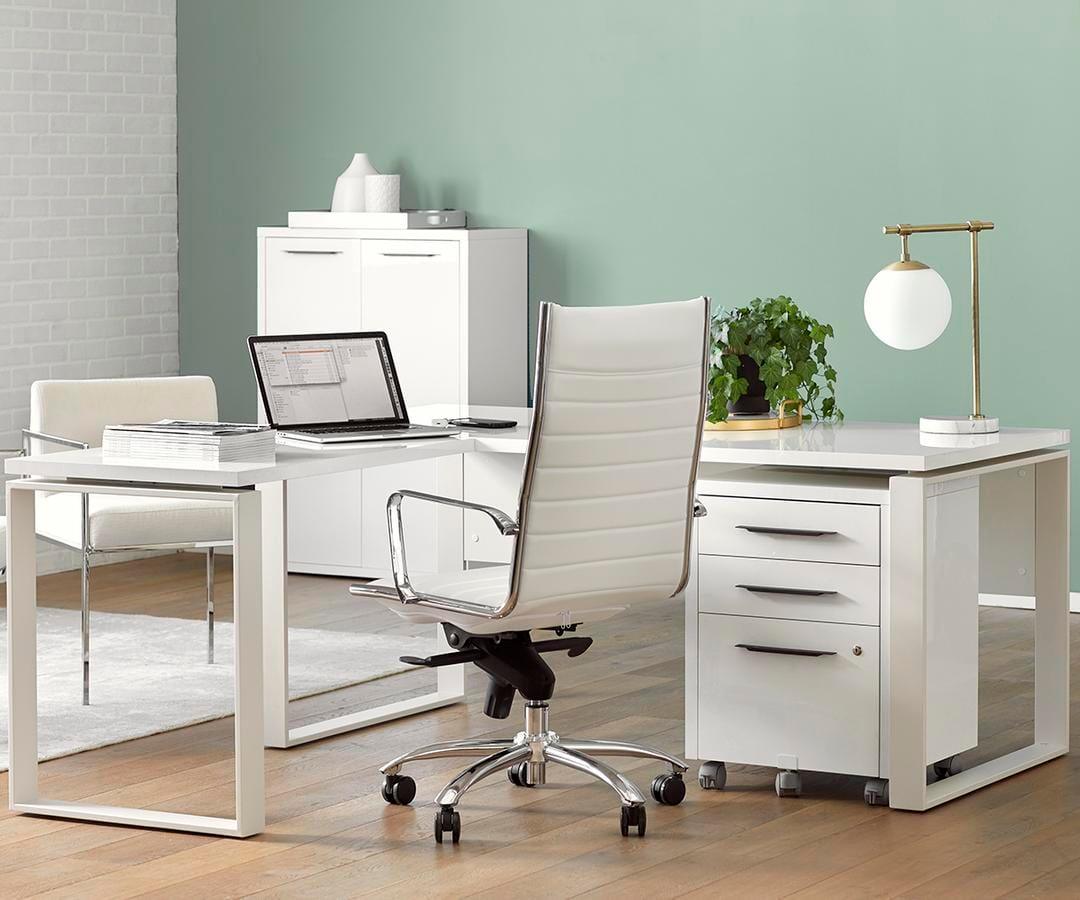 Gammel 67" Desk - White (49139674841382)