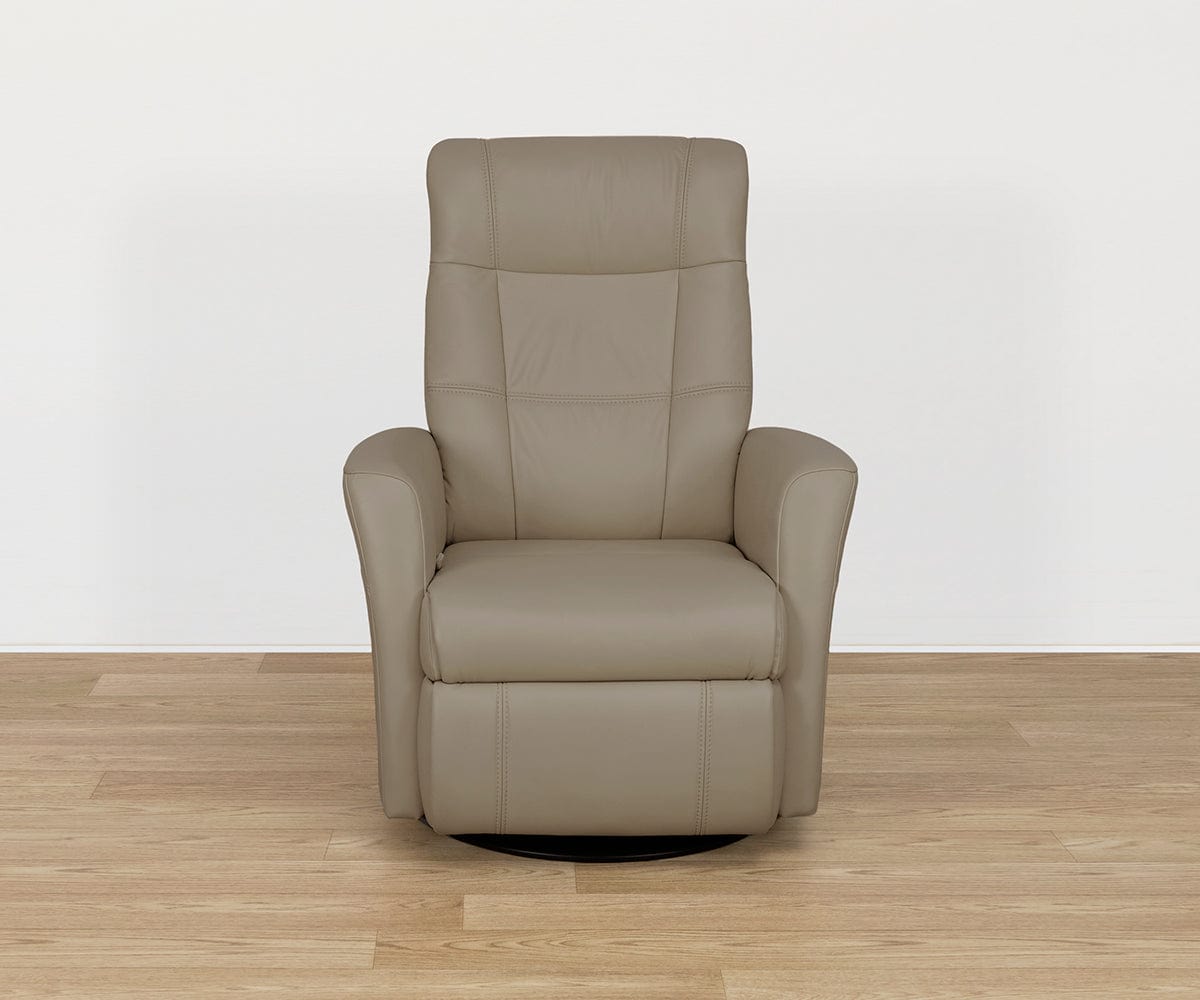 Lathan Manual Leather Recliner Essenza Pebble / Medium - Scandinavian Designs (49139265372454)