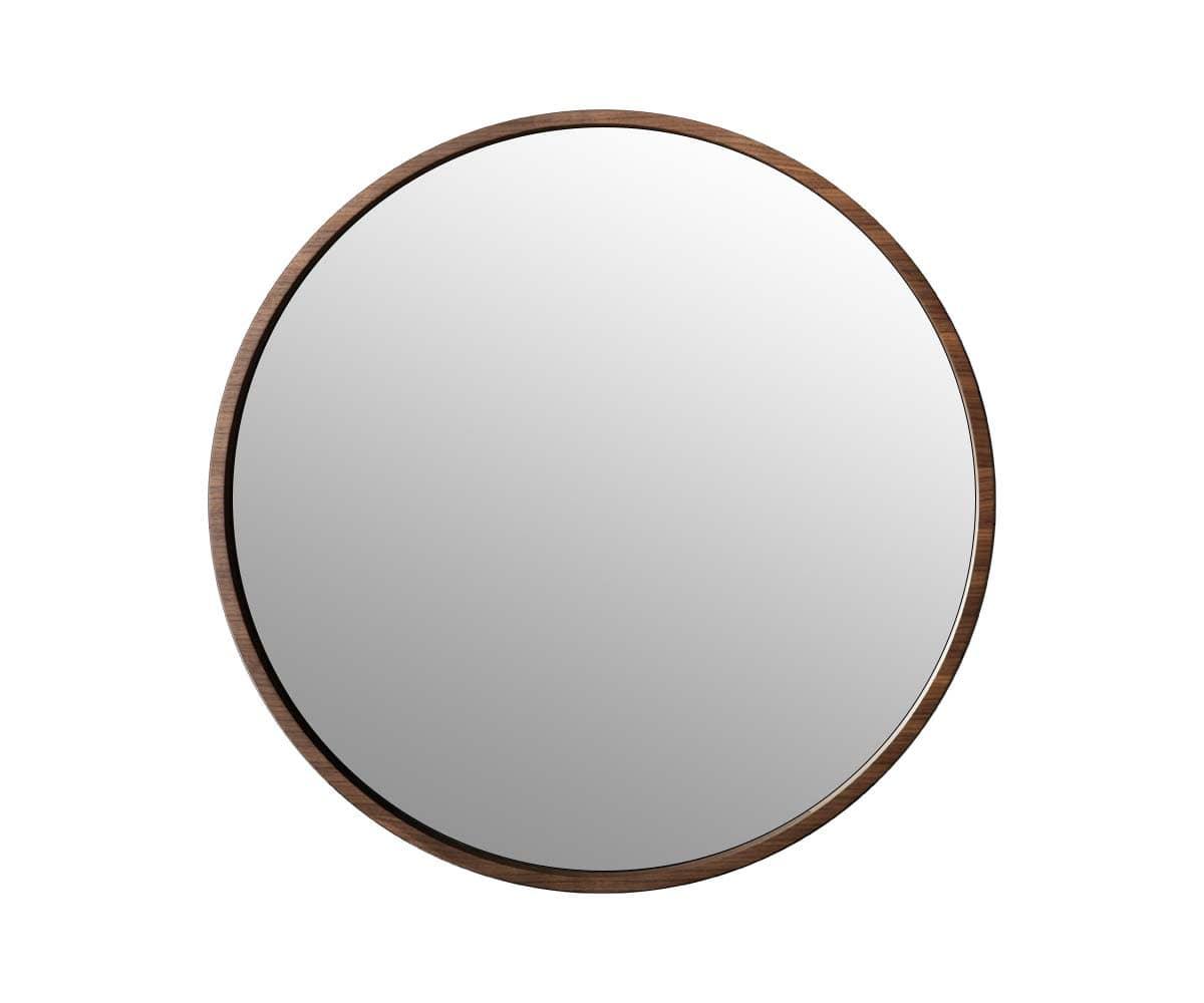 Baptisia 35" Round Mirror Walnut - Scandinavian Designs (49140051181862)