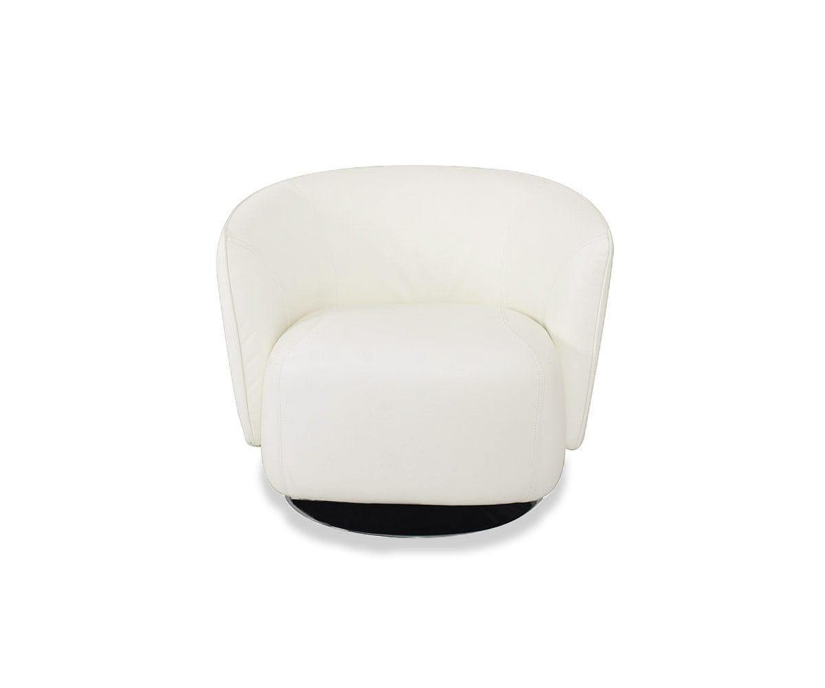 Elena Leather Swivel Chair Star White NC-744D - Scandinavian Designs (49139202752806)