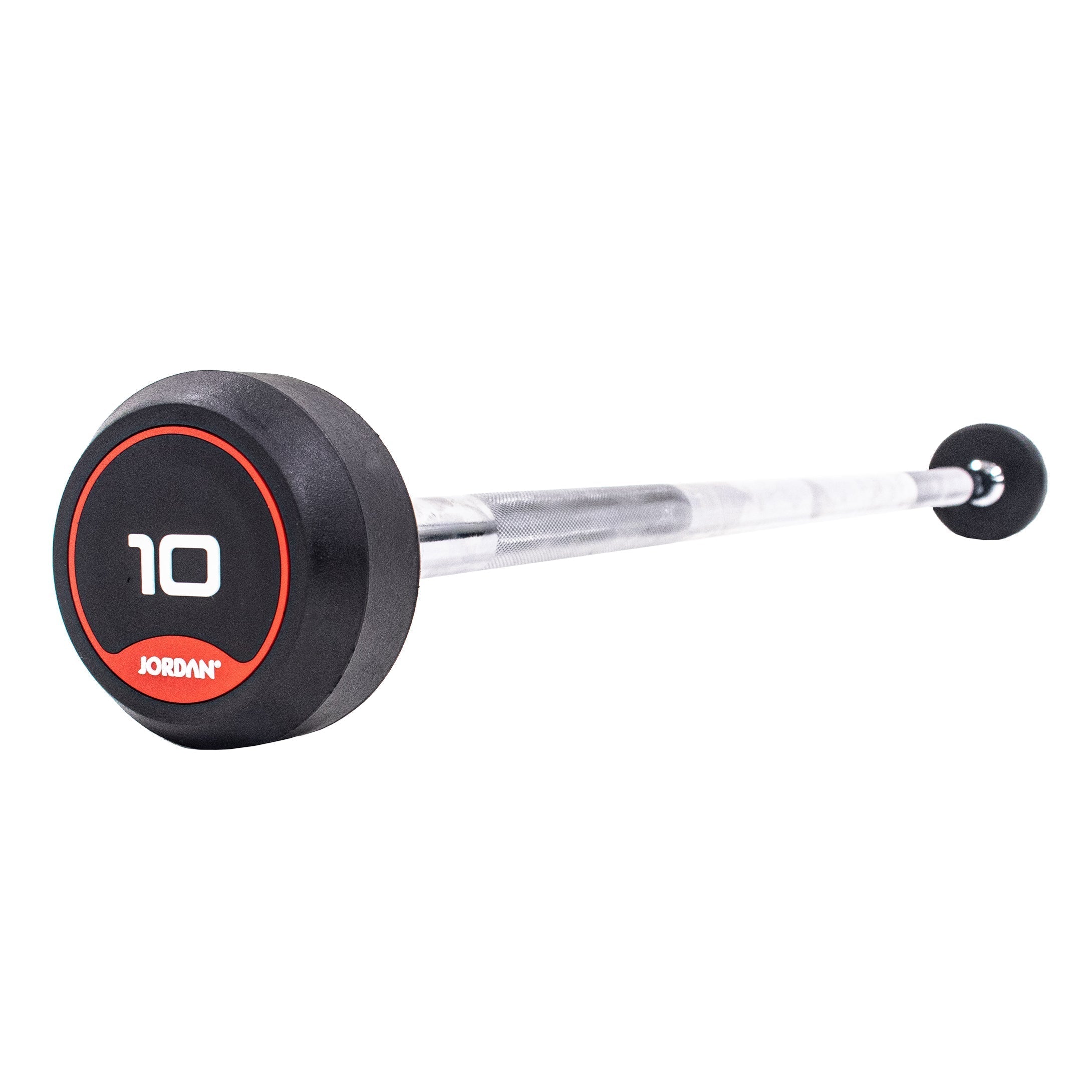 Jordan Rubber Barbells Solid Ends with Straight Bars