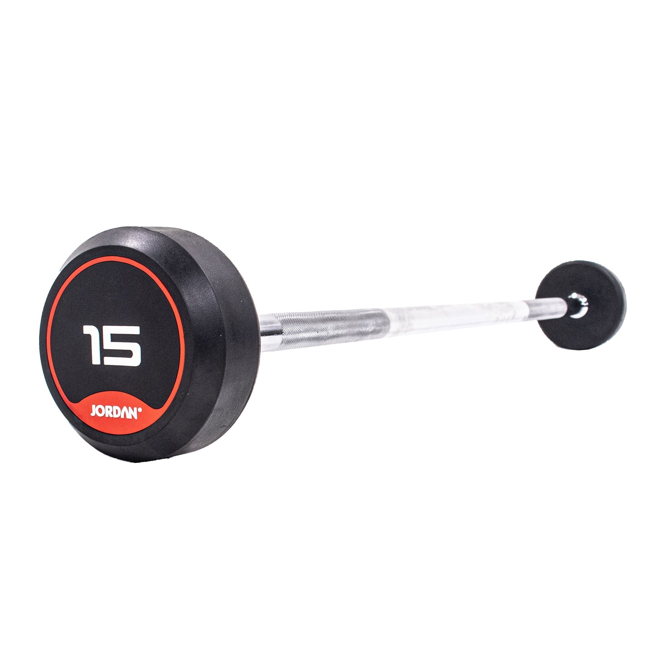 Jordan Rubber Barbells Solid Ends with Straight Bars