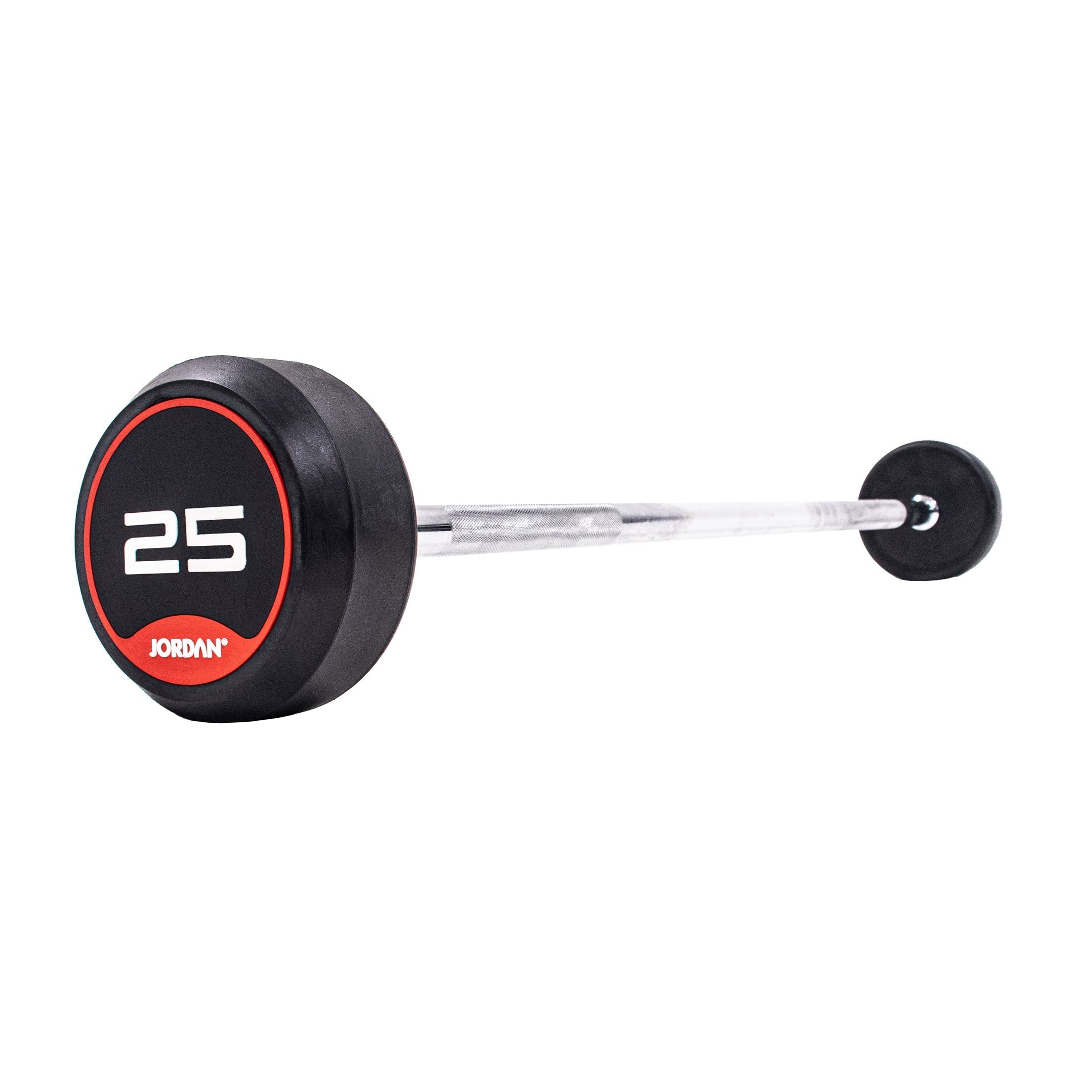 Jordan Rubber Barbells Solid Ends with Straight Bars