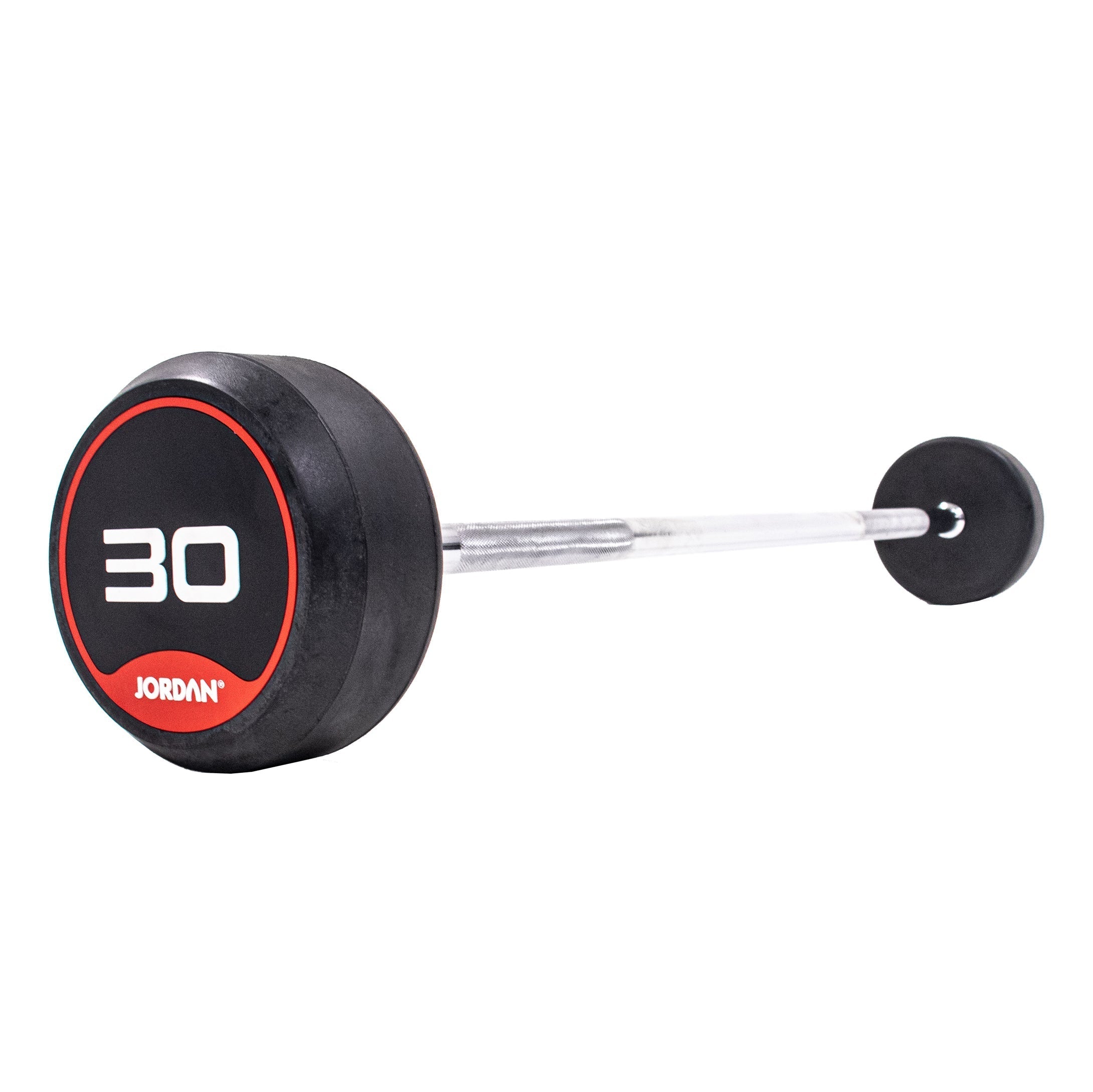 Jordan Rubber Barbells Solid Ends with Straight Bars