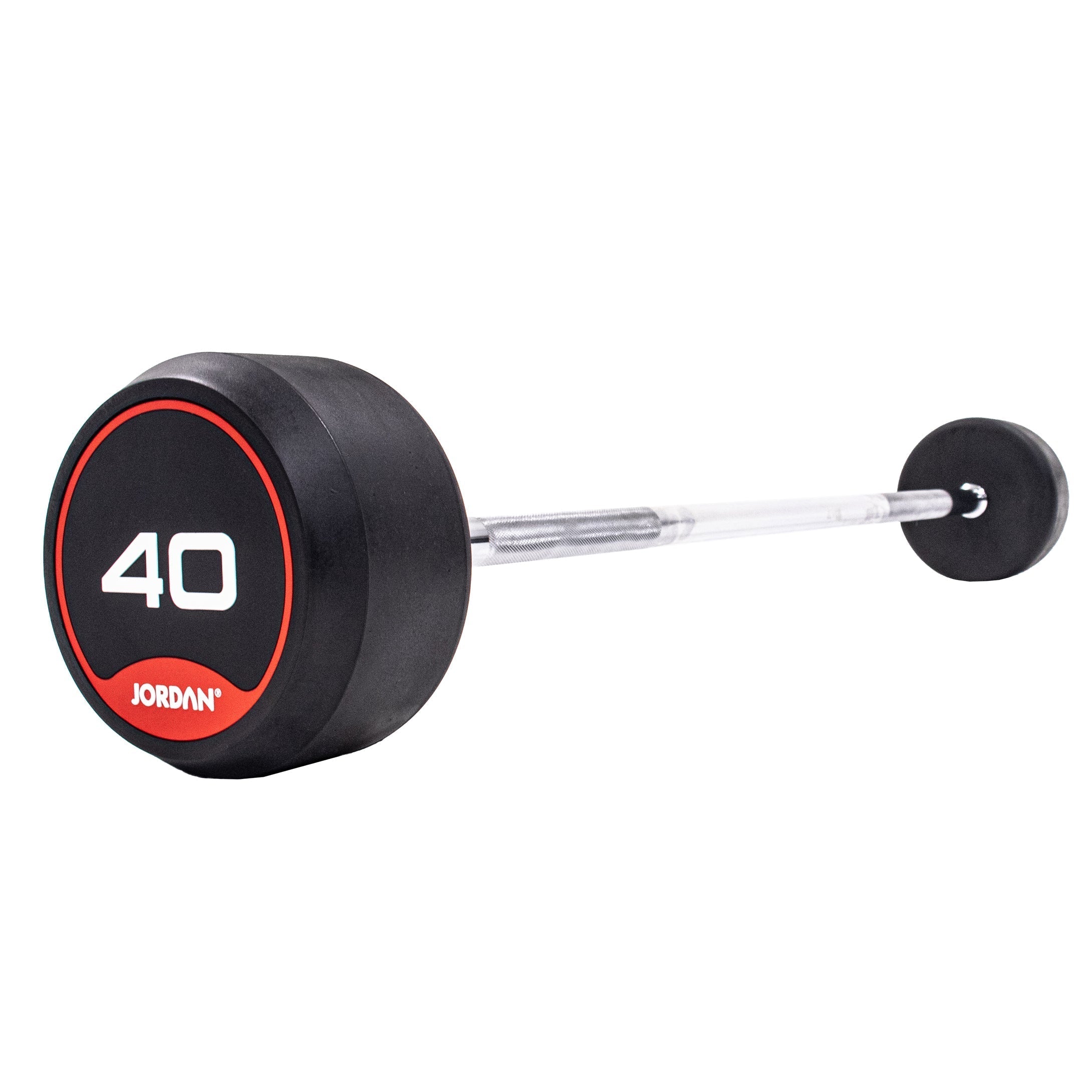 Jordan Rubber Barbells Solid Ends with Straight Bars