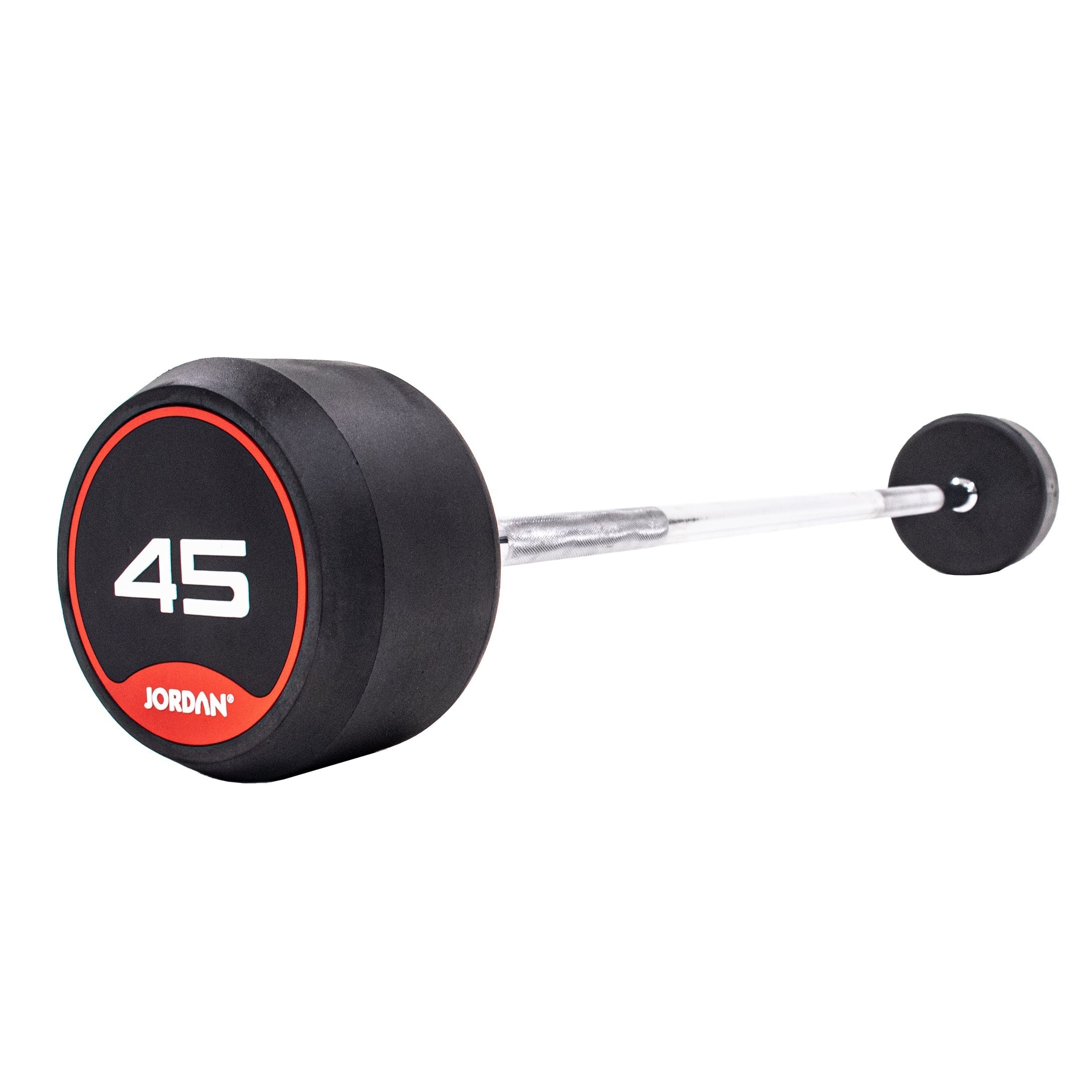 Jordan Rubber Barbells Solid Ends with Straight Bars