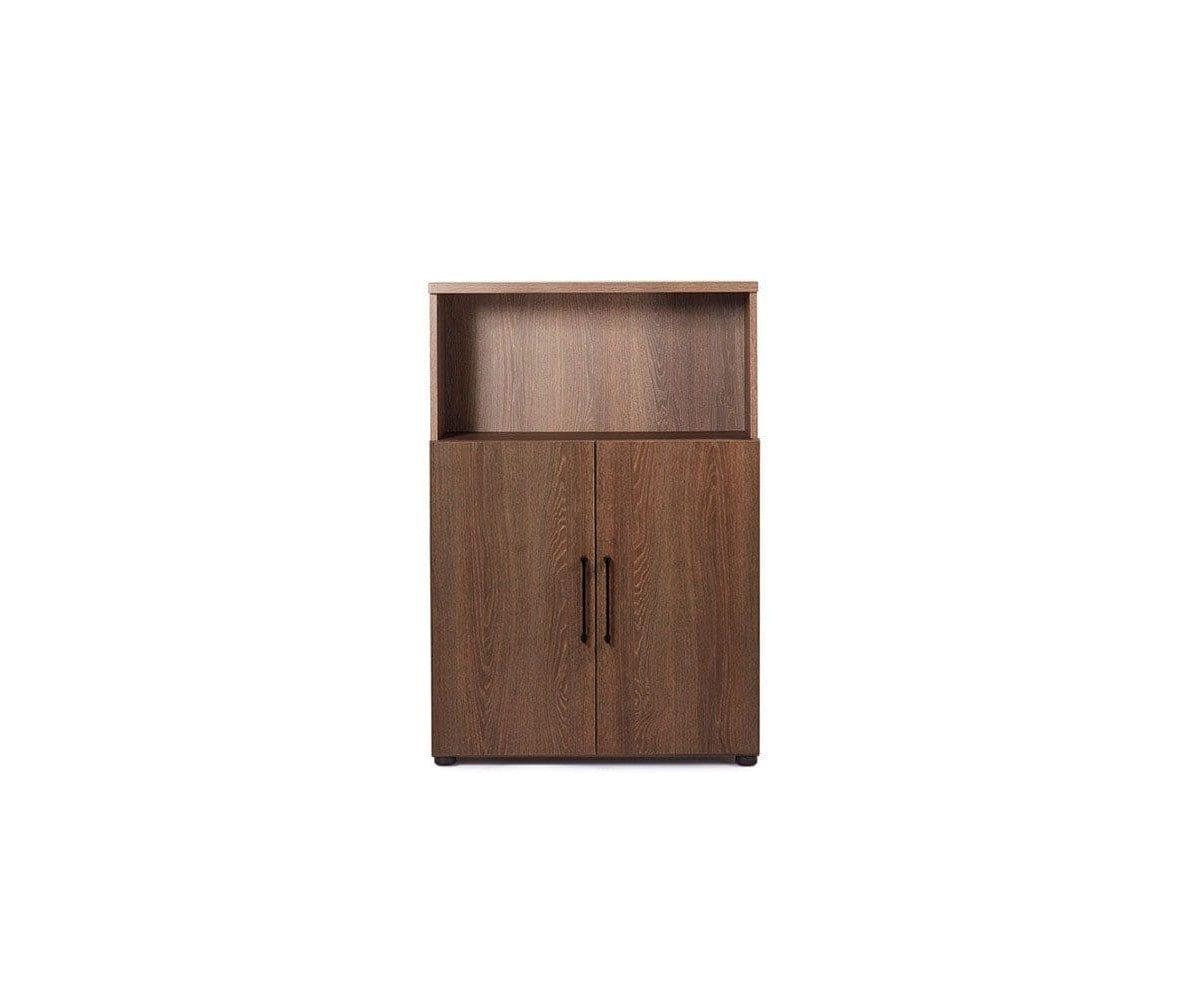 Inari Low Bookcase + Door Set Cool Brown - Scandinavian Designs (49139421118758)