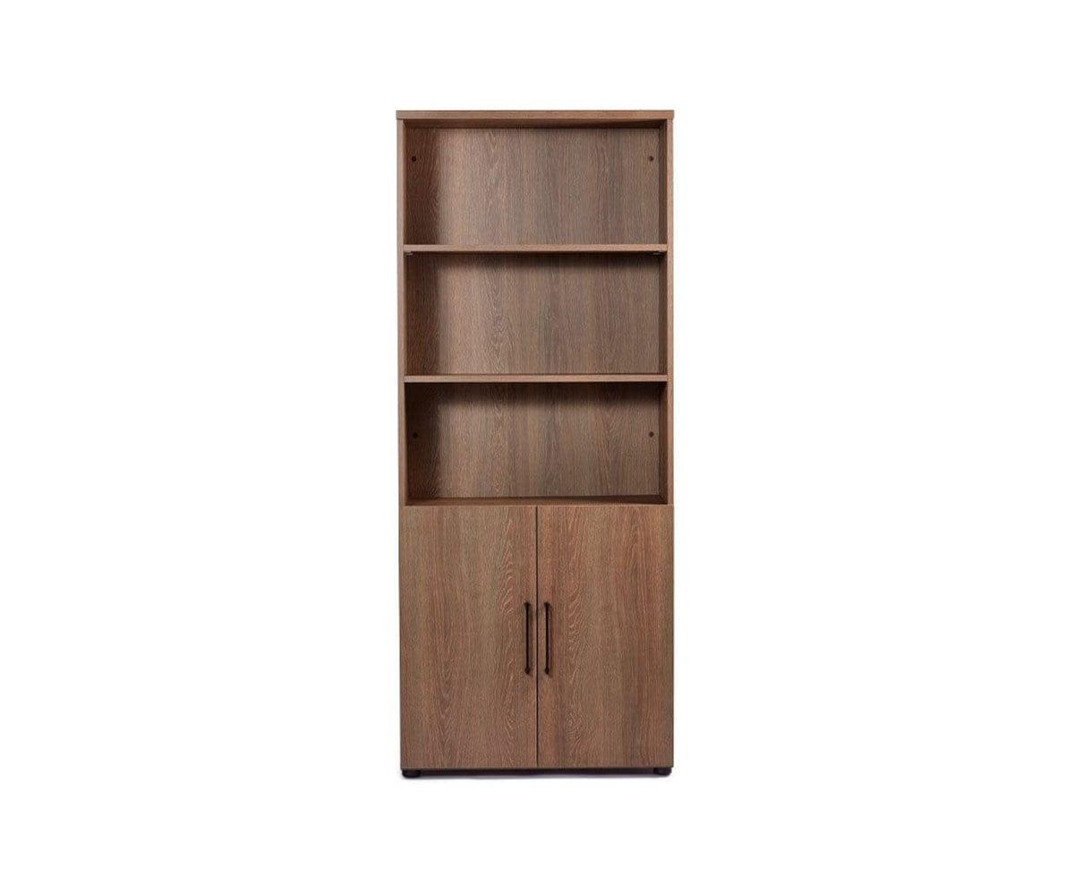 Inari High Bookcase + Door Set Cool Brown - Scandinavian Designs (49139421446438)