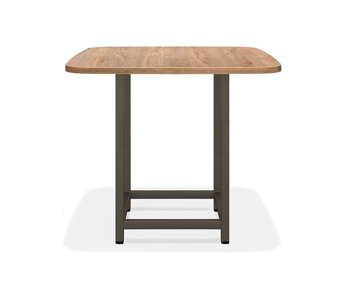 Slater Bar Height Square Meeting Table Oak Driftwood - Scandinavian Designs (49139691979046)