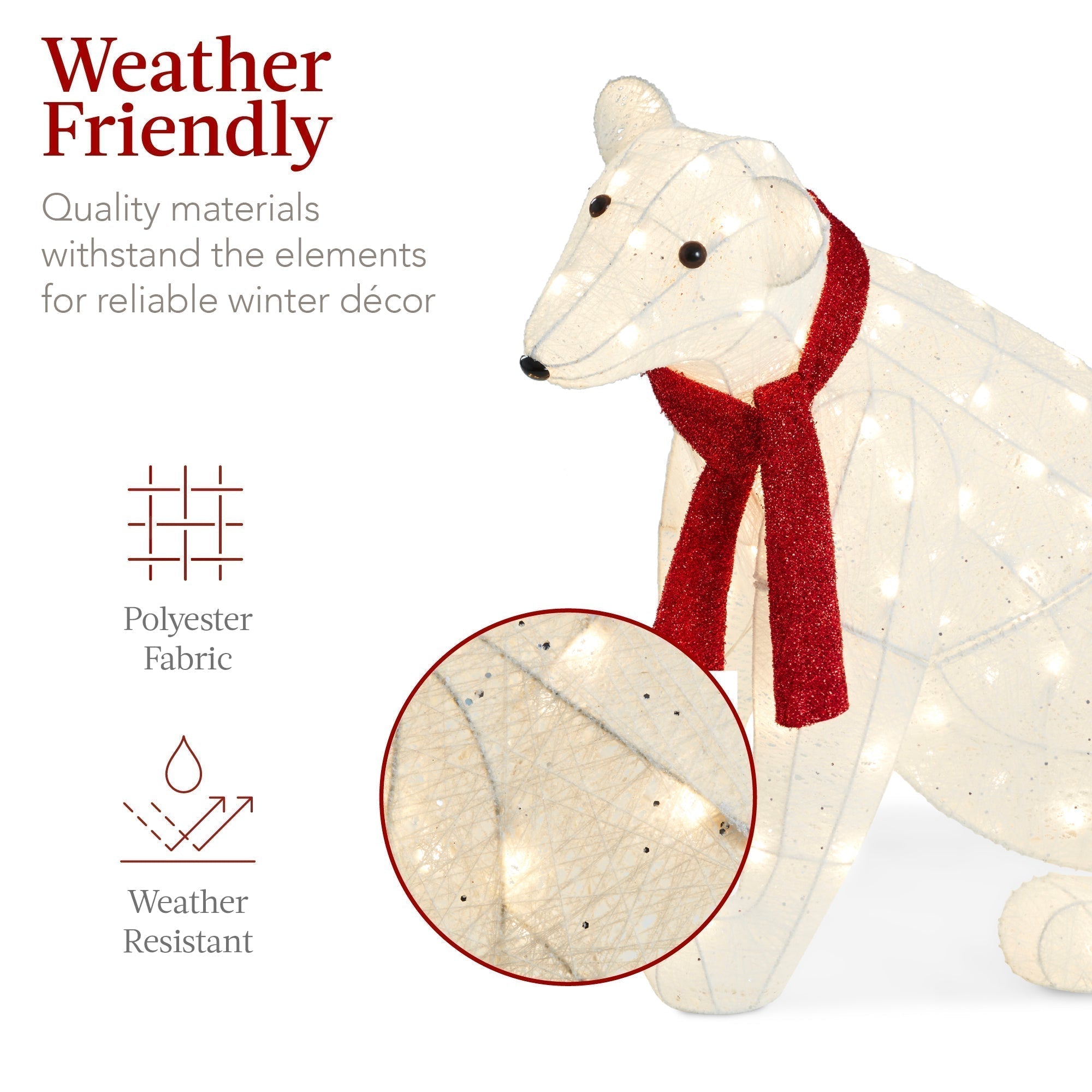 2-Piece Lighted Polar Bear Family Outdoor Decor Set w/ LED Lights (49140505968934)