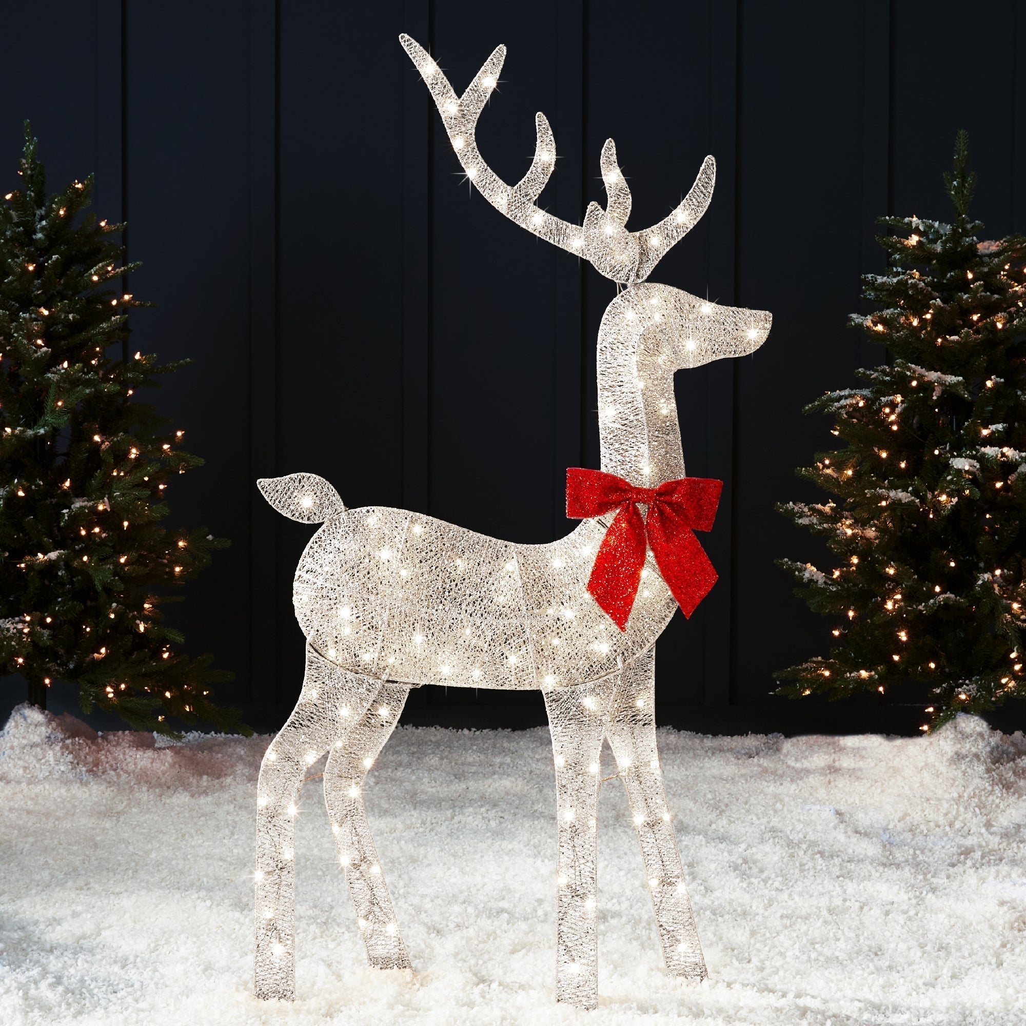 Lighted 2D Christmas Buck Outdoor Decor w/ 105 LED Lights - 5ft (49140535001382)