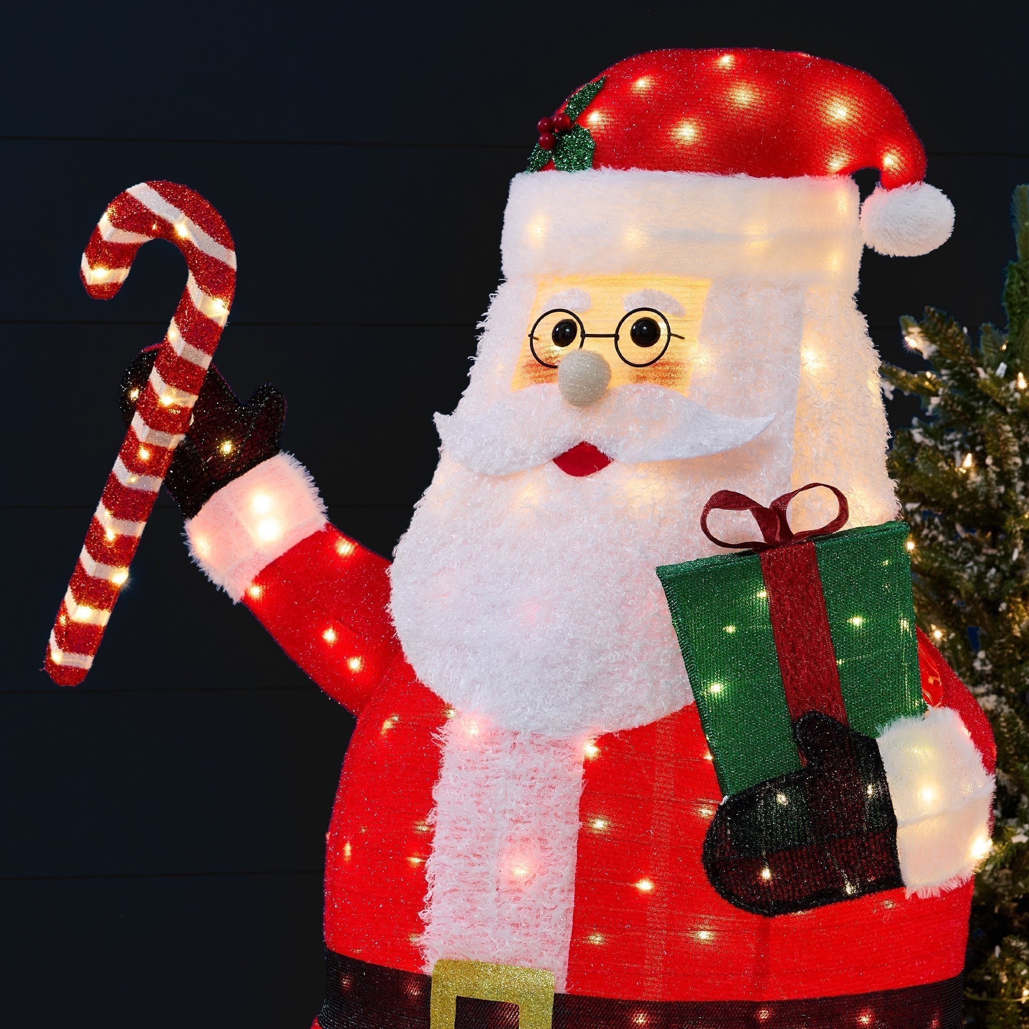 Lighted Pop-Up Santa Claus Outdoor Christmas Decoration w/ LED Lights (49140587430182)