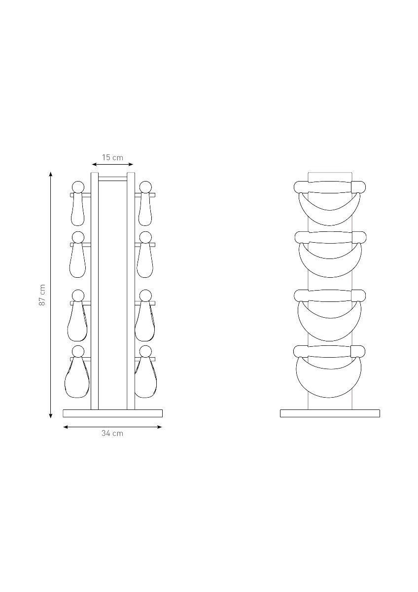 WaterRower NOHrD Swing Bells & Tower (2, 4, 6, 8 kg)