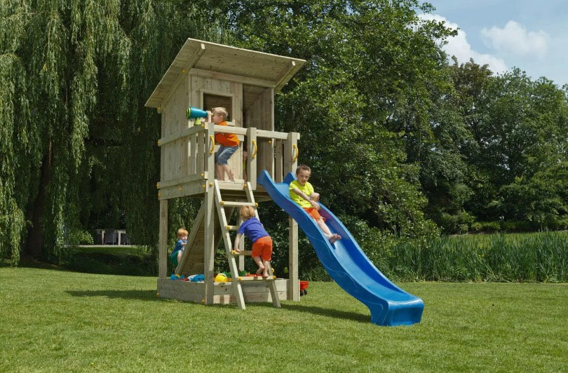 Blue Rabbit Beach Hut Wooden Play Tower