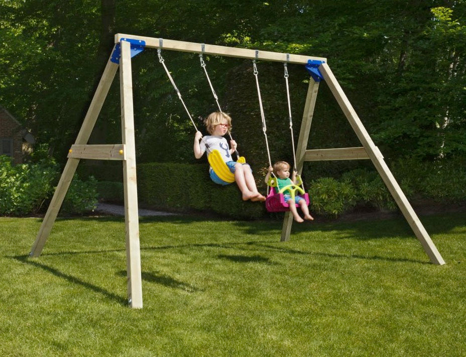 Blue Rabbit Wooden Free Swing