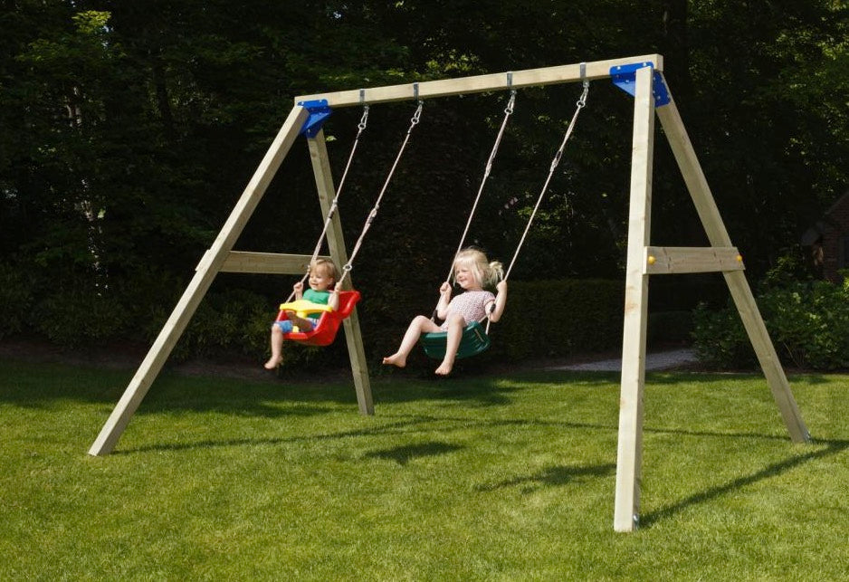 Blue Rabbit Wooden Free Swing