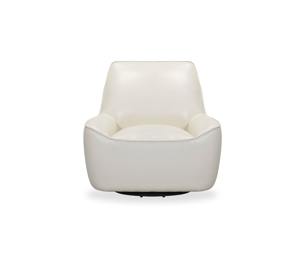 Rost Leather Swivel Chair Ivory HS-9327 - Scandinavian Designs (49139210387750)