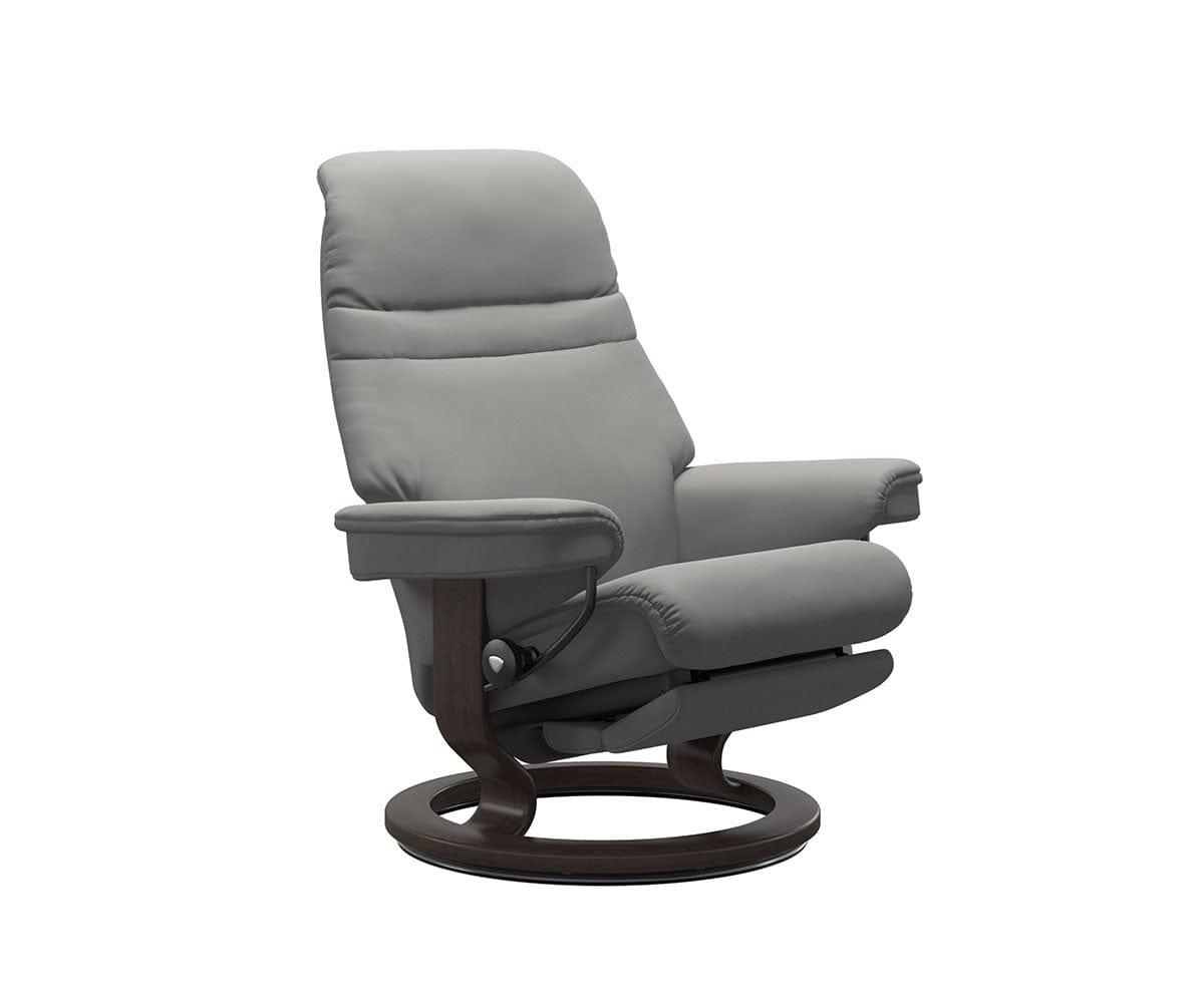 Stressless® Sunrise Power Leg & Back Recliner Paloma Silver Grey / Large - Scandinavian Designs (49139230310694)