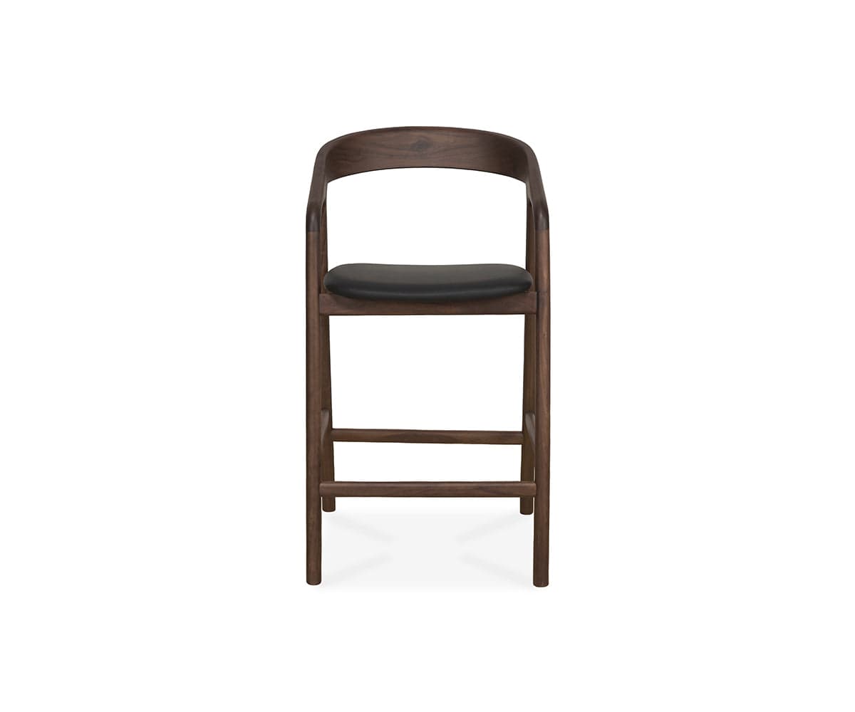 Oleena Counter Stool Black/Walnut - Scandinavian Designs (49139498877222)