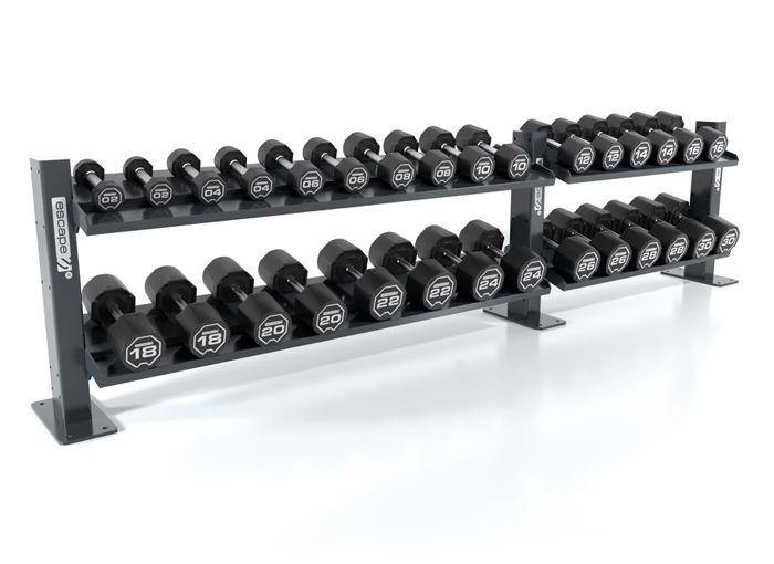 Escape 2-30kg Nucleus Urethane Dumbbell Set with Octagon Rack