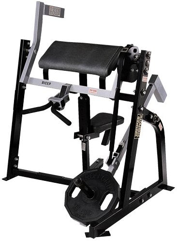 Hammer Strength Seated Bicep Plate Loaded