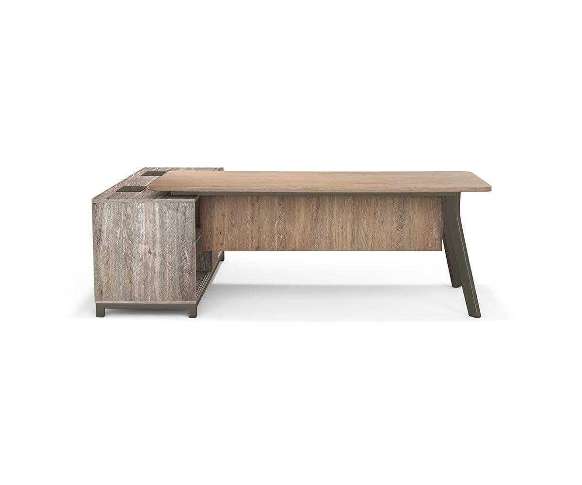 Slater Executive Desk Oak/Slate Grey Driftwood - Scandinavian Designs (49139693060390)