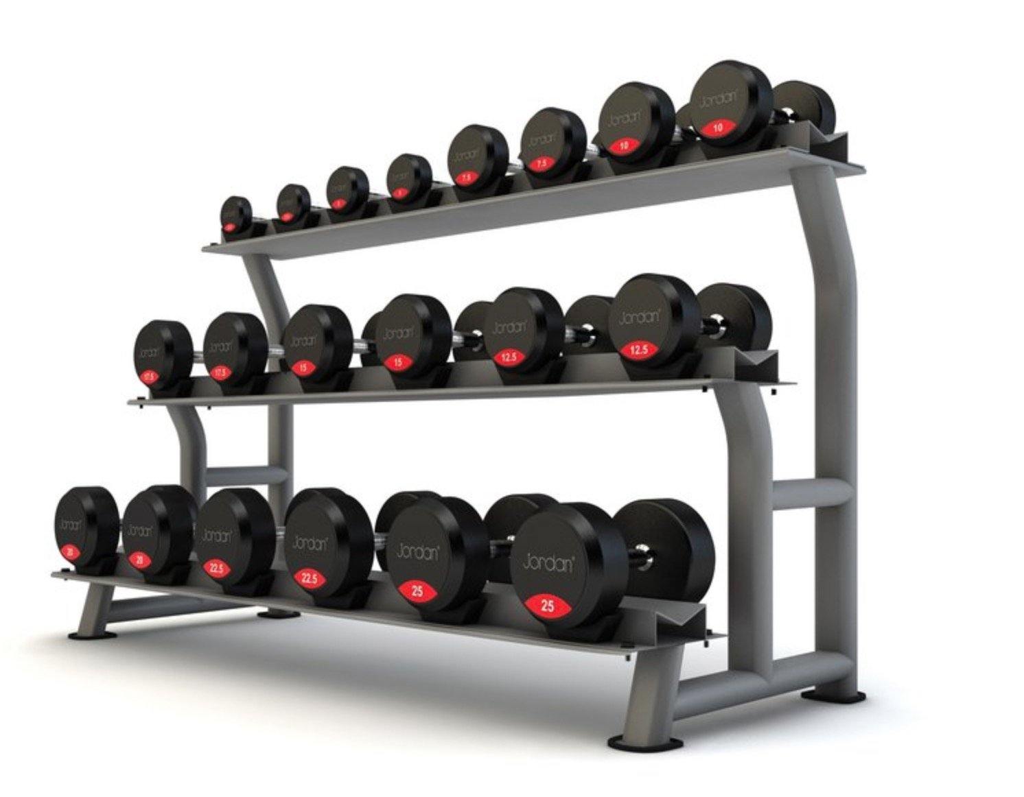 Jordan Dumbell Rack Oval Frame (10 Pair - 3 Tier)