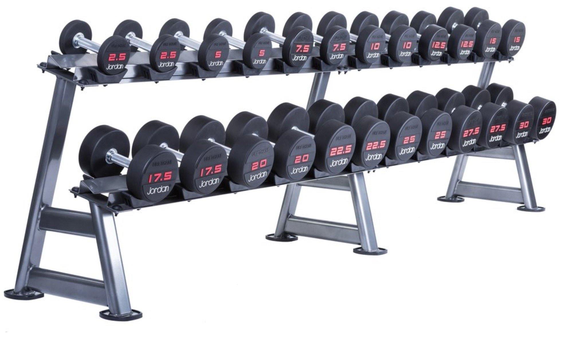 Jordan Dumbbell Rack Oval Frame (12 Pair - 2 Tier)