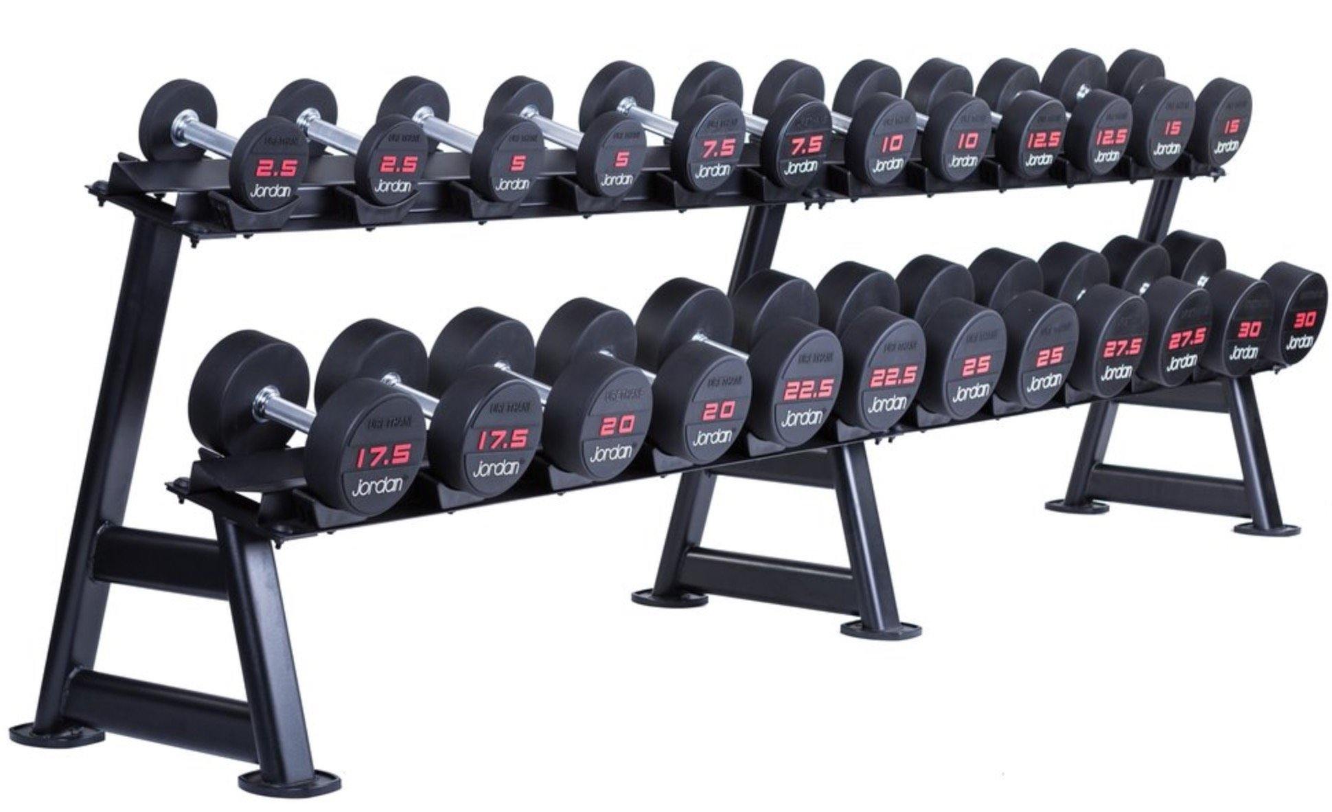 Jordan Dumbbell Rack Oval Frame (12 Pair - 2 Tier)